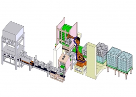 单线码垛机器人示例图